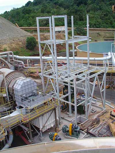 Lihir Gold Mine - Sump and Feed Pump Erection Screening, Gravity Separation and Intensive Cyanidation